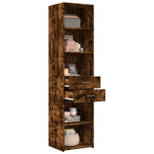 Visoka komoda dimljeni hrast 45x42,5x185 cm konstruirano drvo Dimljeni hrast 1 Cijena