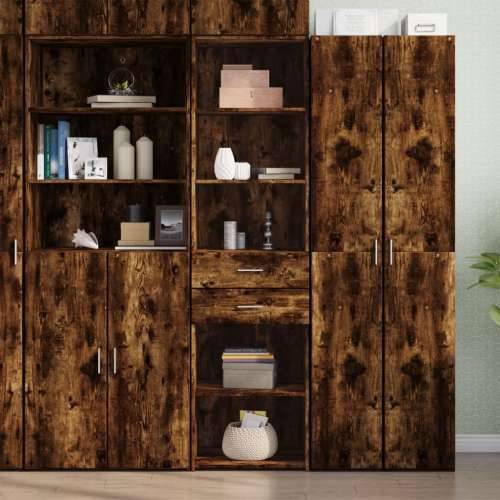 Visoka komoda boja hrasta 50x42,5x185 cm od konstruiranog drva - Dimljeni hrast 1 Cijena