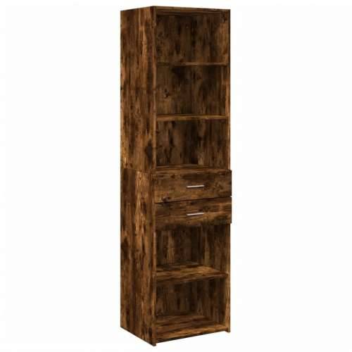 Visoka komoda boja hrasta 50x42,5x185 cm od konstruiranog drva - Dimljeni hrast 1 Cijena