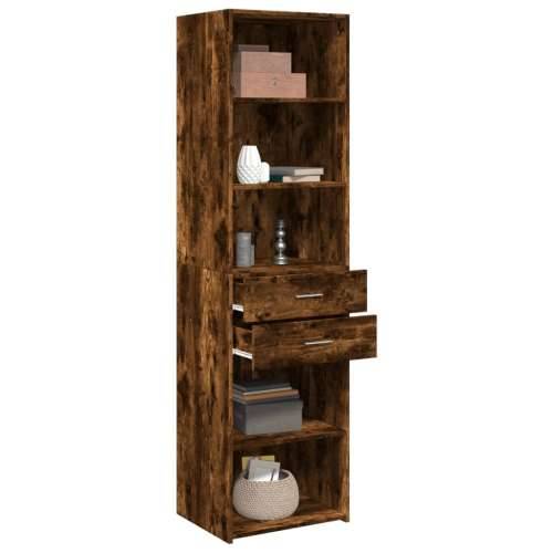 Visoka komoda boja hrasta 50x42,5x185 cm od konstruiranog drva - Dimljeni hrast 1 Cijena