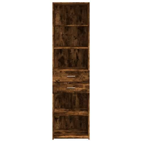 Visoka komoda boja hrasta 50x42,5x185 cm od konstruiranog drva - Dimljeni hrast 1 Cijena