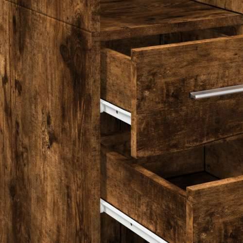 Visoka komoda boja hrasta 50x42,5x185 cm od konstruiranog drva - Dimljeni hrast 1 Cijena