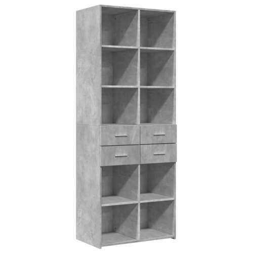 Visoka komoda boja betona 70x42,5x185 cm od konstruiranog drva - Beton siva 1 Cijena