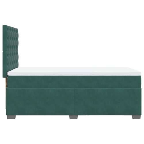 Box spring krevet s madracem tamnozeleni 90x190 cm baršunasti - Tamnozelena 90 x 190 cm gumbi Cijena