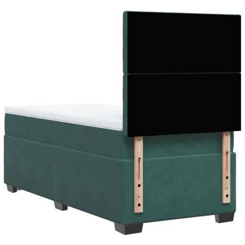 Box spring krevet s madracem tamnozeleni 90x190 cm baršunasti - Tamnozelena 90 x 190 cm gumbi Cijena
