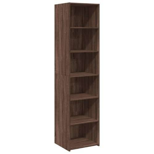 Visoka komoda boja smeđeg hrasta 45x41x185cm konstruirano drvo - Smeđi hrast 1 Cijena