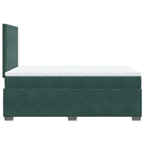 Krevet box spring s madracem tamnozeleni 120x190 cm baršunasti - Tamnozelena 120 x 190 cm Gladak dizajn Cijena