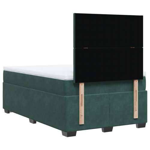 Krevet box spring s madracem tamnozeleni 120x190 cm baršunasti - Tamnozelena 120 x 190 cm Gladak dizajn Cijena