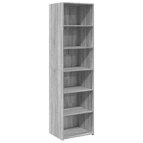 Visoka komoda boje hrasta 50 x 41 x 185 cm konstruirano drvo - Sivi hrast sonoma 1 Cijena