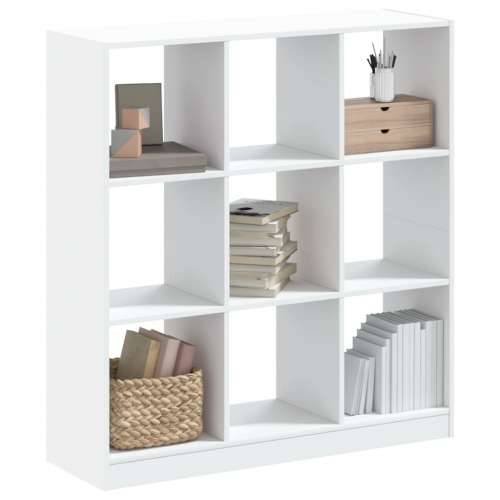 Regal za knjige bijeli 102 x 32 x 108 cm od konstruiranog drva - Bijela 1 108 cm 102 cm Cijena