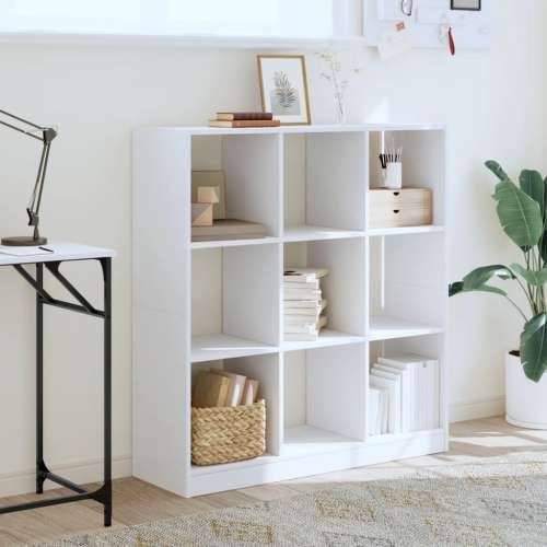 Regal za knjige bijeli 102 x 32 x 108 cm od konstruiranog drva - Bijela 1 108 cm 102 cm Cijena
