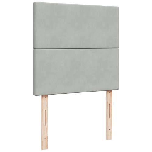 Box spring krevet s madracem svjetlosivi 80 x 200 cm baršunasti - Svjetlosiva 80 x 200 cm Gladak dizajn Cijena