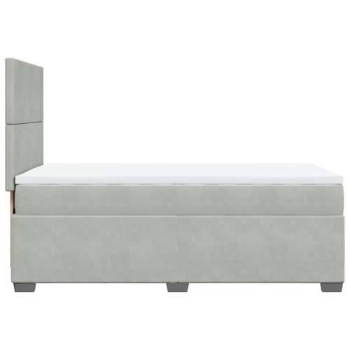 Box spring krevet s madracem svjetlosivi 80 x 200 cm baršunasti - Svjetlosiva 80 x 200 cm Gladak dizajn Cijena