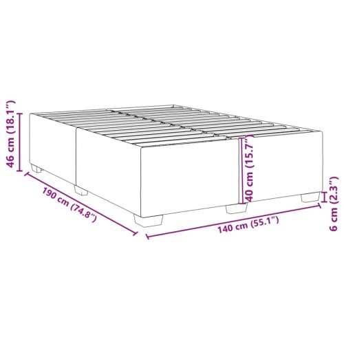 Okvir za krevet bez madraca svjetlosivi 140 x 190 cm baršunasti - Svjetlosiva 140 x 190 cm Cijena