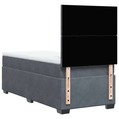 Box spring krevet s madracem tamnosivi 90x200 cm baršunasti Tamno siva 90 x 200 cm Gladak dizajn Cijena