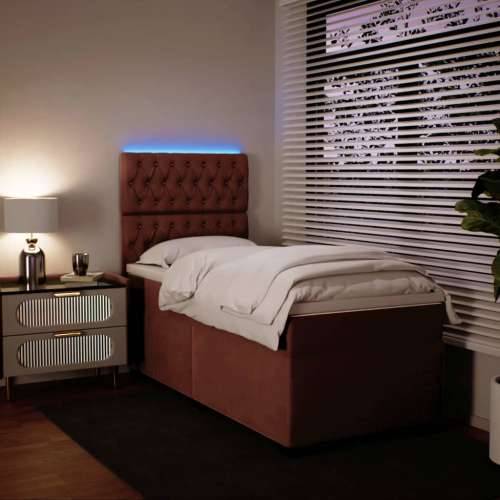 Box spring krevet s madracem ružičasti 100x200 cm baršunasti - Ružičasta 100 x 200 cm Dizajn s gumbima Cijena
