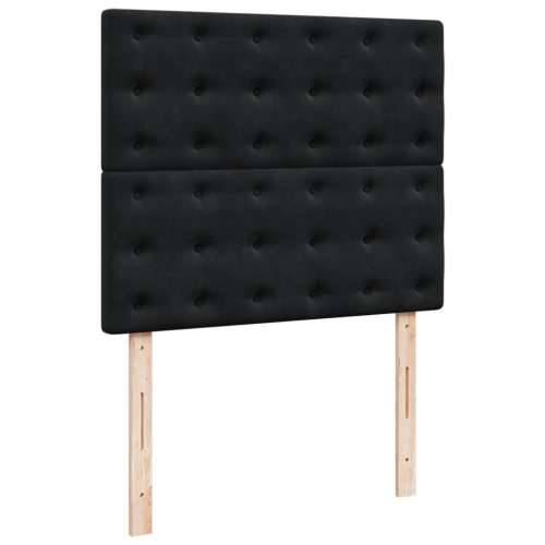 Krevet box spring s madracem crni 120 x 190 cm baršunasti Crna 120 x 190 cm gumbi Cijena