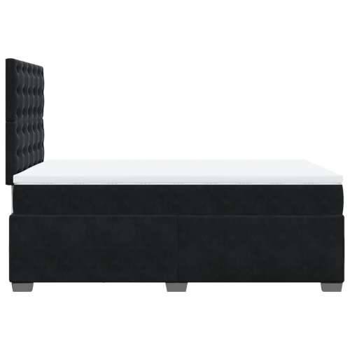 Krevet box spring s madracem crni 120 x 190 cm baršunasti Crna 120 x 190 cm gumbi Cijena