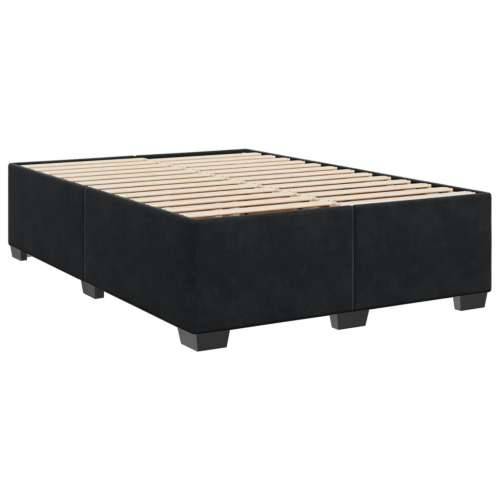 Krevet s oprugama i madracem crni 140 x 190 cm baršunasti - Crna 140 x 190 cm gumbi Cijena