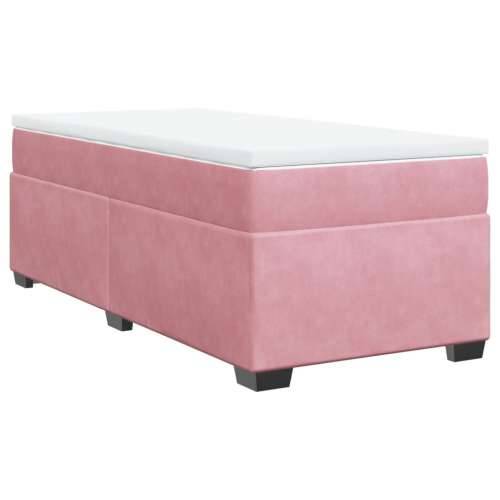 Box spring krevet s madracem ružičasti 100x200 cm baršunasti - Ružičasta 100 x 200 cm Cijena