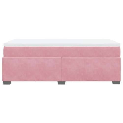 Box spring krevet s madracem ružičasti 100x200 cm baršunasti - Ružičasta 100 x 200 cm Cijena