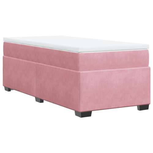 Box spring krevet s madracem ružičasti 100x200 cm baršunasti - Ružičasta 100 x 200 cm Cijena