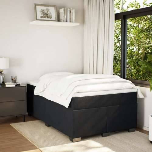 Box spring krevet s madracem crni 120 x 200 cm baršunasti - Crna 120 x 200 cm Cijena