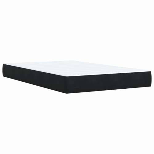 Box spring krevet s madracem crni 120 x 200 cm baršunasti - Crna 120 x 200 cm Cijena