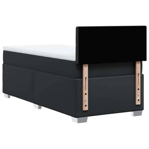 Krevet s oprugama i madracem crni 80 x 200 cm od umjetne kože - Crna 80 x 200 cm gumbi Cijena
