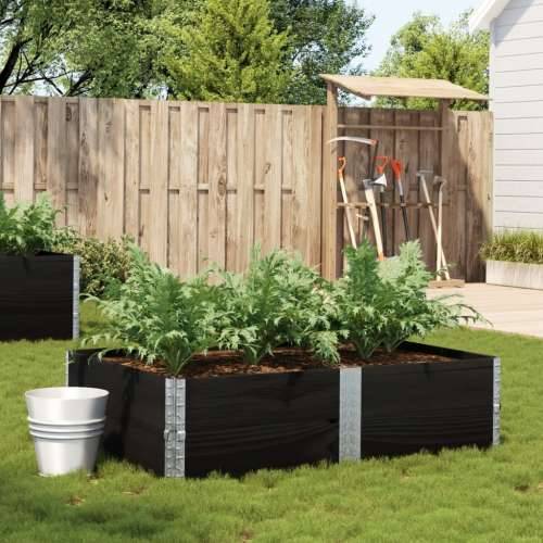Vrtna sadilica crna 150x100 cm od masivne borovine - Crna 150 x 100 x 41 cm 1 Cijena