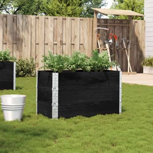Vrtna sadilica crna 100x50 cm od masivne borovine - Crna 100 x 50 x 60.5 cm 1 Cijena