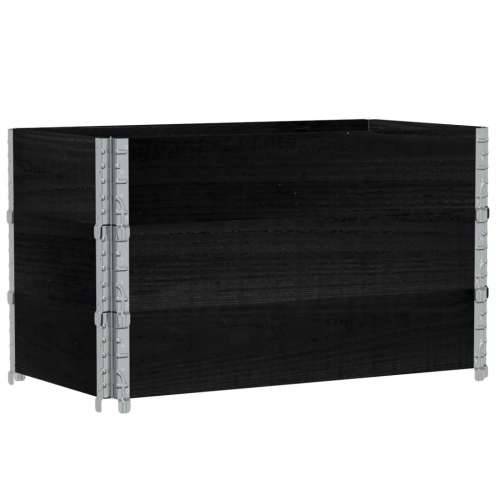 Vrtna sadilica crna 100x50 cm od masivne borovine - Crna 100 x 50 x 60.5 cm 1 Cijena