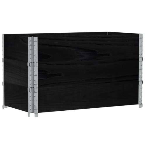 Vrtna sadilica crna 100x50 cm od masivne borovine - Crna 100 x 50 x 60.5 cm 1 Cijena