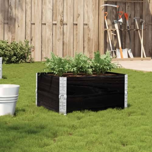 Vrtna sadilica crna 80x60 cm od masivne borovine - Crna 80 x 60 x 41 cm 1 Cijena