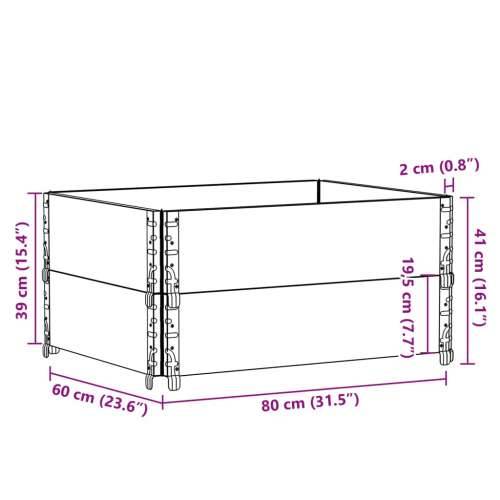 Vrtna sadilica smeđa 80x60 cm od borovine Tamno smeđa 80 x 60 x 41 cm 1 Cijena