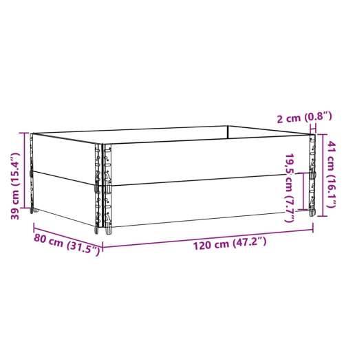 Vrtni sadilica siva 120 x 80 cm od masivne borovine - Siva 120 x 80 x 41 cm 1 Cijena