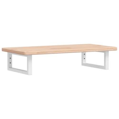 Zidna polica za Lavabo - Umivaonik od čelika i masivne hrastovine Smeđa i bijela 80 x 40 x 2.5 cm 1 Pravokutno Cijena