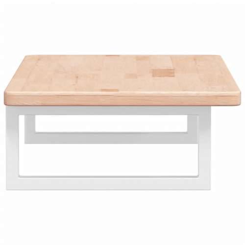 Zidna polica za Lavabo - Umivaonik od čelika i masivne hrastovine Smeđa i bijela 80 x 40 x 2.5 cm 1 Pravokutno Cijena