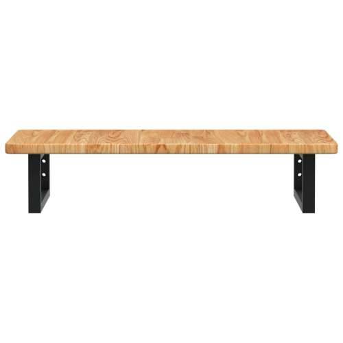 Zidna polica za Lavabo - Umivaonik od čelika i masivne hrastovine - svijetlo smeđa i crna 80 x 40 x 2.5 cm 1 Pravokutno Cijena