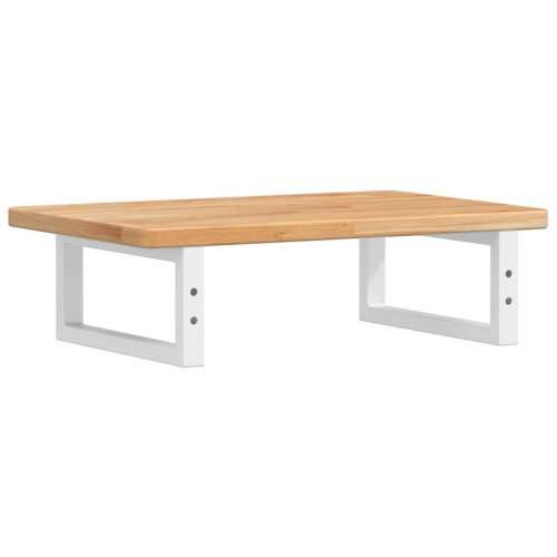 Zidna polica za Lavabo - Umivaonik od čelika i masivne hrastovine - svijetlo smeđa i bijela 60 x 40 x 2.5 cm 1 Pravokutno Cijena