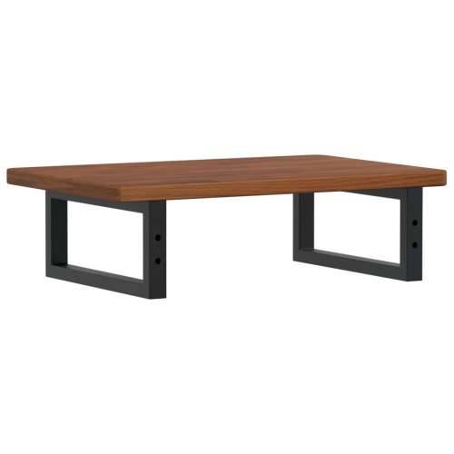 Zidna polica za Lavabo - Umivaonik od čelika i masivne hrastovine - tamno smeđa i crna 60 x 40 x 2.5 cm 1 Pravokutno Cijena
