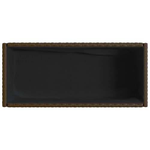 Vrtna sadilica s policom smeđa od poliratana - Smeđa 70 x 28 x 70 cm 1 Cijena