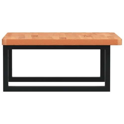 Zidna polica za Lavabo - Umivaonik od čelika i masivne bukovine - tamno smeđa i crna 50 x 50 x 2.5 cm 1 Pravokutno Cijena