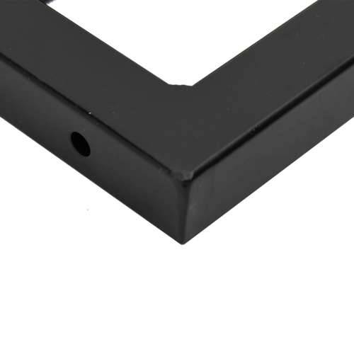 Zidna polica za Lavabo - Umivaonik od čelika i masivne bukovine - Crna 150 x 55 x 2.5 cm 1 Trapez Cijena