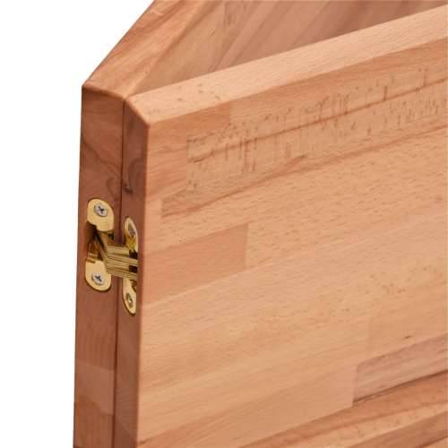 Zidna polica za Lavabo - Umivaonik od čelika i masivne bukovine - Crna 150 x 55 x 2.5 cm 1 Trapez Cijena