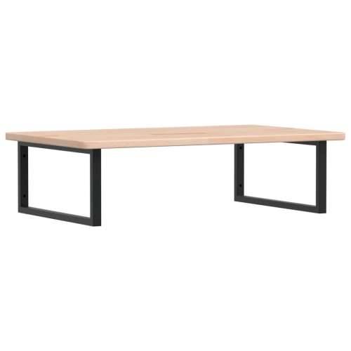 Zidna polica za Lavabo - Umivaonik od čelika i masivne hrastovine Smeđa i crna 100 x 60 x 2.5 cm 1 Pravokutno Cijena