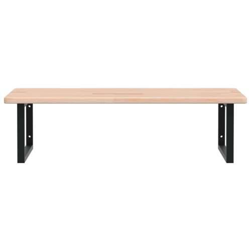 Zidna polica za Lavabo - Umivaonik od čelika i masivne hrastovine Smeđa i crna 100 x 60 x 2.5 cm 1 Pravokutno Cijena