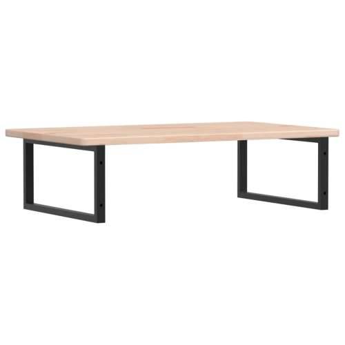 Zidna polica za Lavabo - Umivaonik od čelika i masivne hrastovine Smeđa i crna 100 x 60 x 2.5 cm 1 Pravokutno Cijena