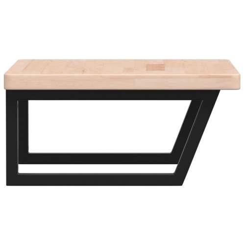 Zidna polica za Lavabo - Umivaonik od čelika i masivne hrastovine - Smeđa i crna 60 x 60 x 4 cm 1 Trapez Cijena