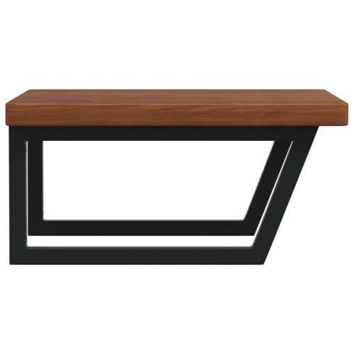 Zidna polica za Lavabo - Umivaonik od čelika i masivne hrastovine - tamno smeđa i crna 60 x 60 x 4 cm 1 Trapez Cijena